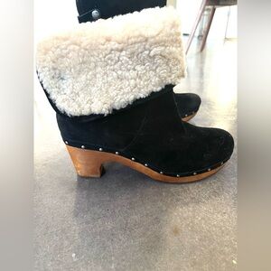 UGG Black Suede Clog Boots | Lynnea Boot